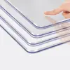 Toalha de mesa, jogo americano de mesa de jantar, protetor de mesa de PVC, superfície de mesa de centro, vidro macio transparente, à prova d'água, à prova de óleo, placa de cristal lavável