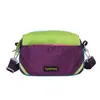 Bolso pequeño cuadrado multibolsillo de color dopamina de moda, bolso de hombro ligero casual y elegante, bolso cruzado de cuadros para el día a día