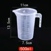Taza medidora de plástico engrosado con escala, taza medidora de grado alimenticio, taza medidora experimental, vaso medidor, cilindro medidor, taza de plástico a escala