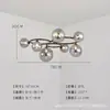 Lustre Mágico de Feijão Minimalista Pós-moderno para Sala de Estar, Quarto Nórdico, Sala de Jantar, Showroom, Lustre Novo de Ferro com Vidro Fumê de Designer