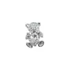 Accesorios de pedrería para decoración de uñas de aleación de plata brillante estilo lujo, diseño exquisito de nicho con decoraciones de uñas en forma de luna, lazo y corazón