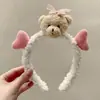Faixa de Cabelo Fofa para Lavar o Rosto para Mulheres 2024 Nova Headwear de Desenho Animado Faixa de Cabelo Faixa de Cabelo Grampo de Cabelo de Pelúcia Presente Venda por Atacado