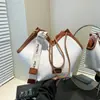 Bolsa de Ombro/Axila Casual Tecida de Alta Qualidade Estilo Retrô Novo para Primavera e Outono Bolsa Tote de Grande Capacidade