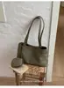 Bolsa tote de camurça retrô, grande capacidade, estilo feminino, nova coleção outono 2026, bolsa de ombro estilosa e sofisticada para o dia a dia