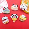 Desenhos animados brilhantes macarrão sobremesa bolo panda série diy resina acessórios chapéu grampo de cabelo telefone celular concha copo de água adesivo