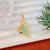 Colgante Moda Transfronteriza de Gama Alta Mariposa Colorida Chapado en Cobre con Oro Real Incrustaciones de Circonita Accesorios de Joyería DIY para Mujeres