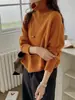 Suéter de cuello alto estilo perezoso para mujer, 100% lana pura, suéter de lana para otoño e invierno, suéter holgado para capas interiores, tejido de punto pullover