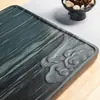 Juego de té con bandeja de drenaje para uso doméstico, estilo sencillo, modelo nuevo, imitación de madera maciza, ébano negro, juego completo, mesa pequeña para preparar té.