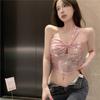Moda irregular estilo ocidental sexy spice girl camisola feminina verão novo slim-fit emagrecimento curto cropped top