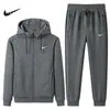 Conjunto Deportivo Casual con Capucha para Hombre, Nuevo Estilo Primavera y Otoño, Conjunto de Dos Piezas de Cardigan Deportivo de Alta Calidad para Correr por la Mañana