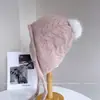 Otoño e Invierno Lana Mezclada con Pelo de Conejo Gorro de Punto con Orejeras Moda Versátil Felpa Loli Sombrero Resistente al Frío Cálido de Punto Tendencia