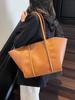 Bolsa feminina retrô de grande capacidade, bolsa de ombro casual para deslocamento, estilo tote, para mulheres, 2025