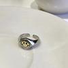 Coreano ins Cool Style Elegante Smiley Face Ring Moda Feminina Personalizado Metal Estilo Ajustável Dedo Indicador Abertura Anel
