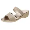 Sandalias de Piel Suave con Suelas Gruesas Suaves, Nuevo Estilo 2026, Cómodas Chanclas de Verano para Mamás, Versátiles Zapatos de Cuña de Moda para Mujeres