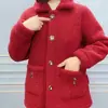 Abrigo de Invierno Engrosado con Forro de Forro Polar Compuesto Piel de Cordero Abrigo para Mujer Moda Talla Grande Ropa Cálida Versátil Top de Terciopelo de Grano