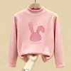 Nuevos estilos de otoño e invierno: Camisetas de manga larga de moda estilo coreano para niñas, disponibles en tallas mediana y grande, perfectas como capa base o como prenda principal