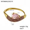 Xinyixin Personalidad Simple Peso Esmalte de Color Amor Sentido del Diseño Joyería Nicho Entrada Lujo Acero Titanio Chapado en Oro Anillo de Cara Ancha