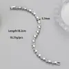 Pulsera de Triángulo Geométrico con Pedrería de Lujo Asequible de Aliexpress, Estilo Simple y Versátil para el Trabajo, Joyería Plateada Fresca y Elegante