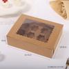 Caja de embalaje transparente con ventana para cupcakes, muffins, pasteles, galletas, copos de nieve, repostería