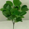 [7 Hojas Verdes] Planta Simulada Hojas Falsas de Plástico con Sensación Pegajosa Hojas Individuales Decoración y Paisajismo para Interiores y Exteriores