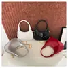 Primavera 2025 Nuevo Popular Angora Borgoña Charol Bolso de Mano de Gama Alta Textura Bolso de Mujer Forma de U Bolso Dumpling