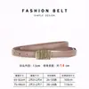 Cinturón de Cuero para Mujer, Accesorio Versátil para Vestido, Cinturón Vintage para Mujer, Cinturón Fino de Moda de Gama Alta para Negocios para Mujer