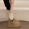 Zapatos de Mujer Tipo Birkenstock de Suela Gruesa y Cobertura Total, Nuevos Zapatos Casuales Slip-On Loafers Primavera 2026, Zapatos de Tacón Único Retro que Aumentan la Altura