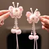 Horquilla de Felpa con Borla de Año Nuevo Accesorio para el Cabello con Lazo Infantil Horquilla Roja Atmosférica para Niñas Accesorio para el Cabello Estilo Antiguo Hanfu