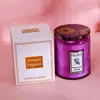 Vela aromática de cera de planta grande em vidro em relevo feita à mão, sem fumaça, vela criativa para fragrância de casa, presente