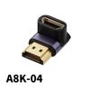 Adecuado para conexión de codo recto macho a hembra HDTV, pantalla de TV, adaptador magnético de línea HD de 8K60Hz