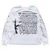 Moda Outono Masculina e Feminina Street Tendência Retrô Estampada Gola Redonda Pulôver Camiseta Manga Longa Y2K Roupa Transfronteiriça Europeia e Americana