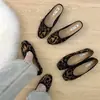 Zapatos Planos de Ante con Estampado de Leopardo Estilo Francés para Mujer, Nuevos Mocasines Ballet con Lazo para Primavera y Otoño 2026