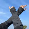 Mangas de Máscara Verão Femininas Anti-UV Ciclismo Masculinas Proteção Solar High-End Simples Mangas de Gelo Roupa de Manga Solta