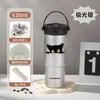 Taza Termo Interior de Cerámica para Mujer, Elegante Taza de Café con Asa de Acero Inoxidable, Botella Portátil de Gran Capacidad para Mantener Fría el Agua con Hielo
