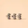Hebilla de plata de Xizang colgante de collar hecho a mano diy aleación tendencia retro joyería cuerda de pulsera agujero para colgar cuentas de plata antiguas venta al por mayor