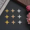 Colgante de trébol de cuatro hojas de aleación Accesorios para joyería DIY Pulsera de estilo antiguo Conectores para pendientes de collar que conservan el color