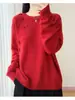 Suéter Nuevo Otoño/Invierno 100% Lana Merceizada para Mujer, Suéter de Punto de Cuello Redondo, Top Versátil de Punto con Flores 3D