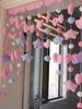 Cortina de porta de quarto de menina com coração, cortina divisória para porta de sala de estar, acessórios decorativos para pendurar, cortina sem furos para pendurar em quarto infantil de menina
