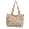Bolso de Hombro a Cuadros de Contraste Dulce 2024 Verano Nuevo Bolso Tote Simple Casual de Gran Capacidad