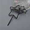Paquete Mayorista de 10 Toppers Acrílicos para Pastel, Letras Pequeñas Insertables para Decoraciones de Cumpleaños, Decoraciones de Repostería de Moda