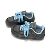 2026 Zapatillas de entrenamiento alemanas de nicho en color gris-azul contrastante para mujer, zapatillas casuales versátiles de estilo retro a la moda, zapatillas de suela plana Forrest Gump