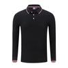 Camisa Polo de Algodão Pérola Duplo Manga Longa Primavera e Outono Roupas de Trabalho Estampa em Grupo Gola Lapela Fábrica de Roupas Camisa de Cultura Empresarial