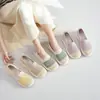 Zapatos de pescador de punto de verano para mujer, slip-on de malla transpirable casuales, suela suave antideslizante para mamás, zapatos ligeros de tela