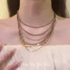Cadena para Clavícula de Múltiples Capas con Cuentas Transfronteriza Europea y Americana, Cadena Popular para Suéter de Comercio Exterior, Estilo Único de Nicho, Collar de Gama Alta