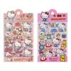 Adesivos Coloridos Autênticos Sanrio Hello Kitty Desenho Animado Fofo Gato Kt Pvc Plano Decoração para Celular Diário