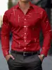Camisas de Manga Larga para Hombre, Estilo Casual, Modernas y Tendencia, Estampado Digital 3D, Tallas Grandes, Casuales y Versátiles, Exportación Europea y Americana