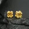 Acessório de conta espaçadora de trevo de quatro folhas banhado a ouro 24K em prata de lei S925 por toda parte para joias artesanais DIY e decoração de pulseira trançada de prata
