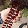 Tiras de Uñas Ballet Color Sólido Sellador de Barniz UV Parches de Uñas Postizas Mate Escarchado Uñas Postizas