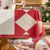 Mantel de Año Nuevo, mantel festivo rojo de Navidad, mantel de ambiente, mantel de comedor, par de manteles, mantel decorativo de estilo navideño.