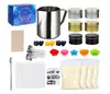 El kit para hacer velas incluye baño maría/cera de abeja/mecha/tinte/pegatina de mecha/molde de silicona para velas